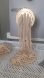 Extrusion de spaghettis
